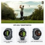 Garmin Approach® S44, Essential Golf GPS Smartwatch, AMOLED Display, On-Course Features, Silver Aluminum Bezel with Twilight Silicone Band - Image 3