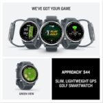 Garmin Approach® S44, Essential Golf GPS Smartwatch, AMOLED Display, On-Course Features, Silver Aluminum Bezel with Twilight Silicone Band - Image 8