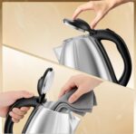 DEZIN Electric Kettle Upgraded, BPA Free 2L Stainless Steel Tea Kettle, Fast Boil Water Warmer with Auto Shut Off and Boil Dry Protection Tech for Coffee, Tea, Beverages - Image 9
