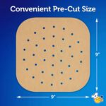 Reynolds Kitchens Air Fryer Liners Disposable, Unbleached Parchment Paper Sheets, 50 Count - Image 3