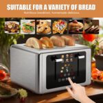 4 Slice Toaster, Touchscreen & Dual Independent Control Panel，5 Basic Functions & Digital Countdown Toasters, 6 Shade Settings＆6 Bread Types, Smart Bread Maker Mute/Screen-Off,Brushed steel - Image 5