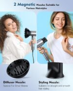 Hair Dryer, 160000 RPM High Speed 200 Million Ionic Blow Dryer, Professional Hair Blow Dryer with Diffuser and Nozzle for Home, Travel & Salon Use, 120V - Image 7