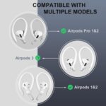 2 Pairs AirPods Ear Hooks for AirPods Pro 2, Pro, 4, 3, 2 & 1 - Upgraded Anti Slip Sports Clip Hooks - White - Image 7