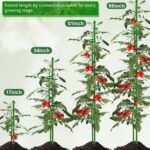 20Pcs Plant Support Stakes 17 inch SupKing Garden Orchid Sticks Extended to 3ft 4ft 5ft Plant Poles with Clips for Indoor Outdoor Potted Tomato Rose Amaryllis Vegetables Comes with 20 Ties - Image 5