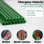 20Pcs Plant Support Stakes 17 inch SupKing Garden Orchid Sticks Extended to 3ft 4ft 5ft Plant Poles with Clips for Indoor Outdoor Potted Tomato Rose Amaryllis Vegetables Comes with 20 Ties - Image 6