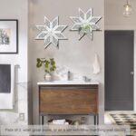 2 Piece Crushed Diamond Decorative Mirror, Silver Crushed Diamond Mirror Decor Wall for Living Room Bedroom Bathroom Office (12X12in, Set of 2, Ready to Hang) - Image 4