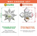 2 Piece Crushed Diamond Decorative Mirror, Silver Crushed Diamond Mirror Decor Wall for Living Room Bedroom Bathroom Office (12X12in, Set of 2, Ready to Hang) - Image 6