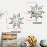 2 Piece Crushed Diamond Decorative Mirror, Silver Crushed Diamond Mirror Decor Wall for Living Room Bedroom Bathroom Office (12X12in, Set of 2, Ready to Hang) - Image 7
