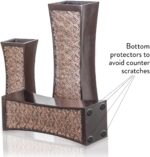 Creative Scents Dublin Brown Vases for Decor Centerpieces - Set of 3 Flower Vases Ideal Home Decor, Dining and Living Room Table Centerpiece, Table Decor, Bookshelf, Mantle and Entryway, Gift Boxed - Image 7