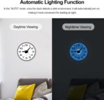 JoFomp Lighted Wall Clocks Battery Operated, 8 Inch Small Wall Clock for Bedroom Night Glow, Night Light Wall Clock Silent, Glow in Dark Wall Clocks for Living Room Decor, Light Sensor - Auto Lighting - Image 4