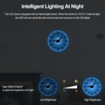 JoFomp Lighted Wall Clocks Battery Operated, 8 Inch Small Wall Clock for Bedroom Night Glow, Night Light Wall Clock Silent, Glow in Dark Wall Clocks for Living Room Decor, Light Sensor - Auto Lighting - Image 5