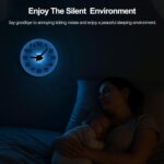 JoFomp Lighted Wall Clocks Battery Operated, 8 Inch Small Wall Clock for Bedroom Night Glow, Night Light Wall Clock Silent, Glow in Dark Wall Clocks for Living Room Decor, Light Sensor - Auto Lighting - Image 6
