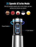 1000W Powerful Immersion Blender handheld, 2025 New Update Hand Blender with 25-Speed, Scratch-Resistant Corded Hand Mixer with Heavy-Duty Copper Brushless Motor and Gift Box - Image 4
