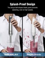 1000W Powerful Immersion Blender handheld, 2025 New Update Hand Blender with 25-Speed, Scratch-Resistant Corded Hand Mixer with Heavy-Duty Copper Brushless Motor and Gift Box - Image 9