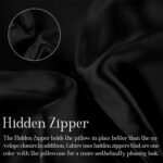 Mulberry Silk Pillow Cases Set of 2, Both Sides Real Silk Pillowcase for Hair and Skin Prevent Acne Pillowcase Organic Silk Pillowcase 2 Pack with Hidden Zipper, Black, Standard (20"×26") - Image 5