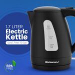 Elite Gourmet EKT8690 1.7L Electric Tea Kettle 1500W Hot Water Heater Boiler BPA-Free, Fast Boil, Water Level Window and Auto Shut-Off, Black - Image 3
