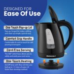 Elite Gourmet EKT8690 1.7L Electric Tea Kettle 1500W Hot Water Heater Boiler BPA-Free, Fast Boil, Water Level Window and Auto Shut-Off, Black - Image 4