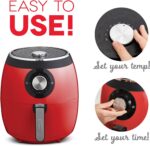 Dash Deluxe Air Fryer - Adjustable Temperature Control & Auto Shut-Off Feature - AirCrisp® Technology - Spacious Nonstick Basket - 1700 Watt - 6 Quarts - Red - Image 7