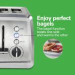 Hamilton Beach 4 Slice Toaster with Extra-Wide Slots, Bagel Setting, Toast Boost, Slide-Out Crumb Tray, Auto-Shutoff & Cancel Button, Stainless Steel (24798) - Image 5