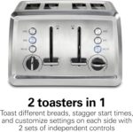 Hamilton Beach 4 Slice Toaster with Extra-Wide Slots, Bagel Setting, Toast Boost, Slide-Out Crumb Tray, Auto-Shutoff & Cancel Button, Stainless Steel (24798) - Image 8