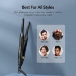 Terviiix Pencil Flat Iron for Edges & Short Hair, 3/10 Inch Small Hair Straightener for Men, Ceramic Mini Flat Iron for Pixie & Beard, 15s Fast Heat up, Dual Voltage, Auto Shut Off - Image 6