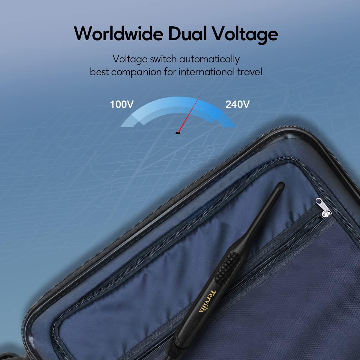 Terviiix Pencil Flat Iron for Edges & Short Hair, 3/10 Inch Small Hair Straightener for Men, Ceramic Mini Flat Iron for Pixie & Beard, 15s Fast Heat up, Dual Voltage, Auto Shut Off - Image 7