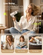 Hair Dryer Ionic with Diffuser - 160,000 RPM Professional High-Speed Blow Dryer, 500M Negative Ions Fast Drying for Women, Lightweight, Low Noise Dryer for Curly or Straight Hair - Image 7