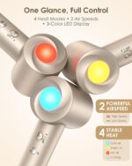 Hair Dryer Ionic with Diffuser - 160,000 RPM Professional High-Speed Blow Dryer, 500M Negative Ions Fast Drying for Women, Lightweight, Low Noise Dryer for Curly or Straight Hair - Image 9