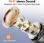 Lanteso True Wireless Bluetooth 5.3 Earbuds, 48H Playtime,Light Weight Headphones in Ear Buds Built in Mic Headset Premium Sound with Deep Bass,Clear Calls Earphones for Sports Workout Black - Image 4