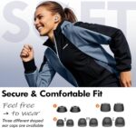 Lanteso True Wireless Bluetooth 5.3 Earbuds, 48H Playtime,Light Weight Headphones in Ear Buds Built in Mic Headset Premium Sound with Deep Bass,Clear Calls Earphones for Sports Workout Black - Image 7