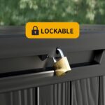 Outdoor Storage Box Waterproof, 270 Gallon Lockable Resin Deck Box Large, Patio Storage Bin for Pool Accessories Cushion Furniture, Garden Tools, UV-Resistant Outside Delivery Black - Image 5