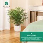 MOSADE Artificial Palm Tree 28Inch Fake Potted Areca Palm Plant with Handmade Seagrass Basket, Perfect Faux Tree Home Décor for Indoor Outdoor Office Porch Balcony Bedroom Bathroom Gift - Image 5