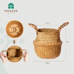 MOSADE Artificial Palm Tree 28Inch Fake Potted Areca Palm Plant with Handmade Seagrass Basket, Perfect Faux Tree Home Décor for Indoor Outdoor Office Porch Balcony Bedroom Bathroom Gift - Image 7