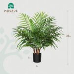 MOSADE Artificial Palm Tree 28Inch Fake Potted Areca Palm Plant with Handmade Seagrass Basket, Perfect Faux Tree Home Décor for Indoor Outdoor Office Porch Balcony Bedroom Bathroom Gift - Image 8