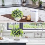 Hopewood Fake Plants Indoor Small Artificial Eucalyptus Plants in White Pots for Bedroom Home Decor Faux Plants Decor - Image 3