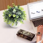 Hopewood Fake Plants Indoor Small Artificial Eucalyptus Plants in White Pots for Bedroom Home Decor Faux Plants Decor - Image 5