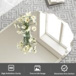 36x24 Inch Beveled Oval Bathroom Mirror, Frameless Copper-Free Silver Mirror, Modern Vanity Mirror, Decorative Wall Mirrors Over Sink for Restroom, Bedroom, Living Room, Bathroom, Entryway - Image 4