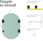 36x24 Inch Beveled Oval Bathroom Mirror, Frameless Copper-Free Silver Mirror, Modern Vanity Mirror, Decorative Wall Mirrors Over Sink for Restroom, Bedroom, Living Room, Bathroom, Entryway - Image 10