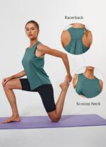 Workout Tank Tops for Women Racerback Tops Sleeveless Running Shirts Loose Fit Athletic Gym Quick Dry Exercise - Image 4