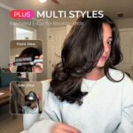 TYMO Ring Plus Ionic Hair Straightener Brush - Straightening Comb with Negative Ions for Women, Titanium Coating, 9 Temp Settings & LED Display, Dual Voltage, Professional Styling Tools - Image 7