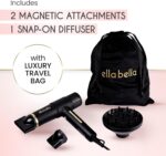 ELLA BELLA® Ionic Salon Hair Dryer with Diffuser • Negative Ion Blow Dryer • for All Hair Types • Intelligent Heat & Speed Control • Lightweight & Low-Noise Design • Rapid Drying & Precision Styling - Image 8