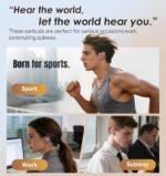 King Lucky Clip-On Earbuds Gen 3, Open-Ear Wireless Bluetooth 6.0 Headphones with Mic, Secure Fit for Small Ears & Glasses Wearers, 50H Playtime, ENC, IPX5 Waterproof Sport Ear Buds (Purple) - Image 9