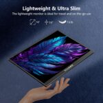 WUAWE Portable Monitor 16" 1920x1200P 16:10 IPS Travel Monitor for Laptop with Built-in Stand, 100% sRGB Control USB-C HDMI,HDR Freesync Display, Plug&Play for Phone PS5 Switch(Black) - Image 9