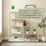 GREENTIME 4 Pcs Fake Plants Potted Small Artificial Plant Indoor Faux Greenery in White Pot for Home Office Bedroom Desk Bathroom Shelf Farmhouse Decorations - Image 5