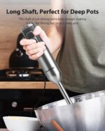1000W Powerful Immersion Blender Handheld, 2025 New Update Hand Blender with 25-Speed and Heavy-Duty Copper Motor (Silver) - Image 6