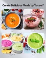 1000W Powerful Immersion Blender Handheld, 2025 New Update Hand Blender with 25-Speed and Heavy-Duty Copper Motor (Silver) - Image 9