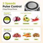 KOIOS Food Processor, 500W Electric Food Chopper with 2 Bowls (8 Cup+8 Cup) & 2 Bi-Level Blades&, Small Electric Grinder Meat Processor for Nuts, Meat, Onion, Garlic, Baby Food, Black - Image 4