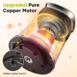 KOIOS Food Processor, 500W Electric Food Chopper with 2 Bowls (8 Cup+8 Cup) & 2 Bi-Level Blades&, Small Electric Grinder Meat Processor for Nuts, Meat, Onion, Garlic, Baby Food, Black - Image 8