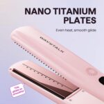 Wavytalk Steam Hair Straightener, Steam Sesh, Steam Reduces Damage, Nourishes Hair & Expedites Straightening, 1.38'' Nano Titanium Flat Iron with Detachable Comb for Silk Press Smoothing, Sakura Pink - Image 6