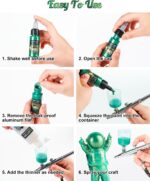 Airbrush Paint - 42 Colors with 4.05 Fl Oz Thinner, Iridescent, Neon and Metallic Air Brush Paints Acrylic Ready to Spray, Water-Based Painting Set for Artists Beginners - Image 7